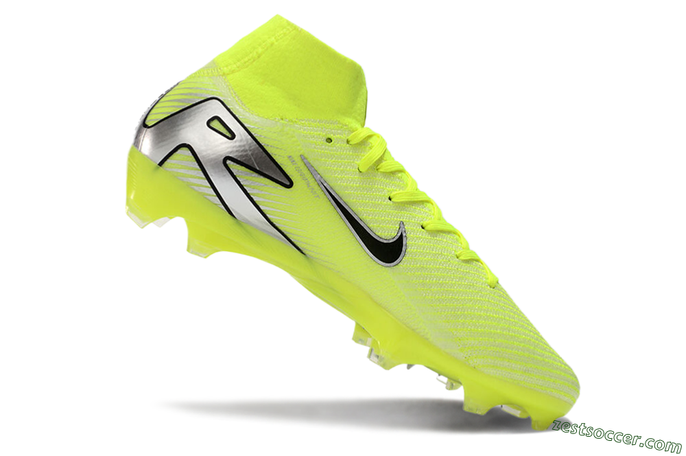 Nike Air Zoom Mercurial Superfly 16 Elite FG High-Tops Soccer Cleats - Yellow/Sliver/Black 3