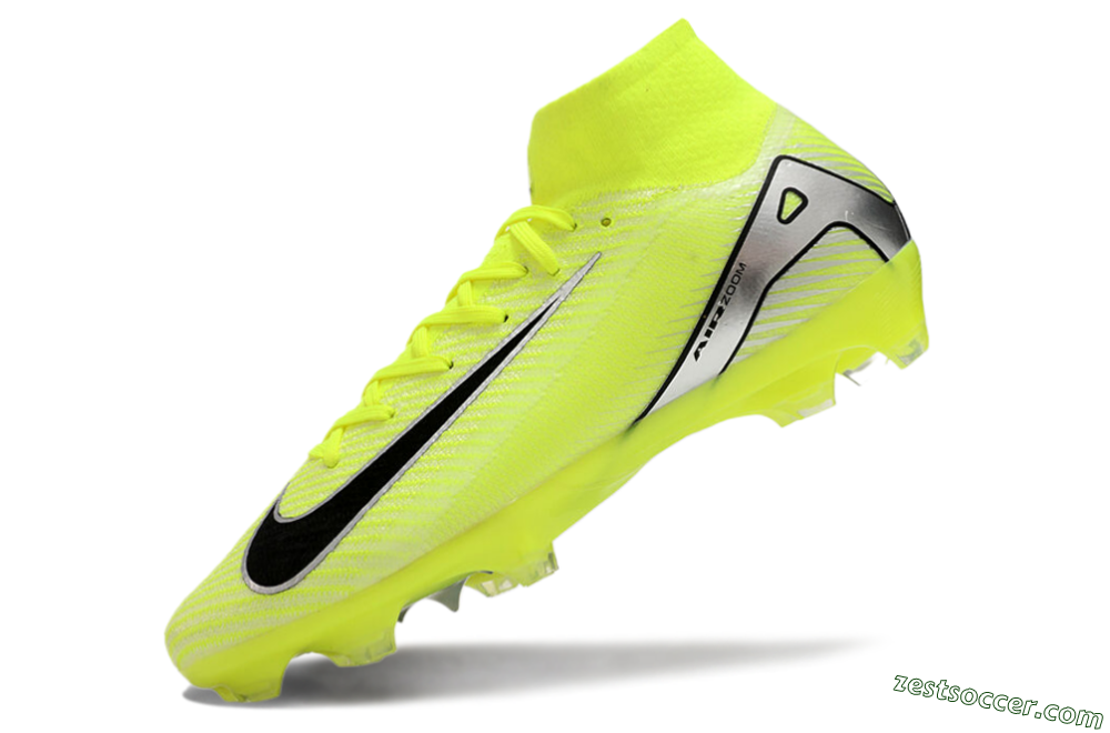 Nike Air Zoom Mercurial Superfly 16 Elite FG High-Tops Soccer Cleats - Yellow/Sliver/Black 4