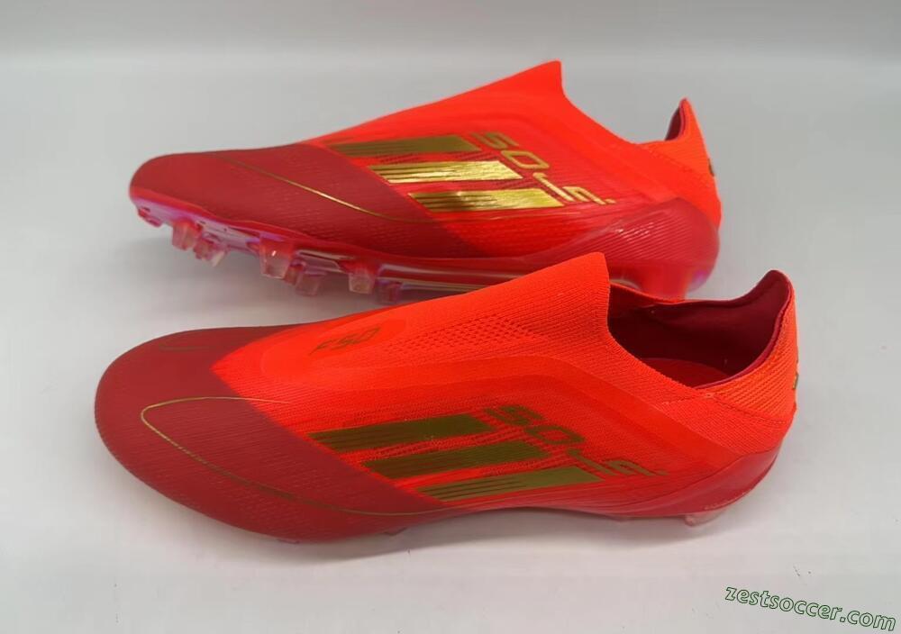 Adidas F50 Elite FG Low-Tops Soccer Cleats - Red/Gold