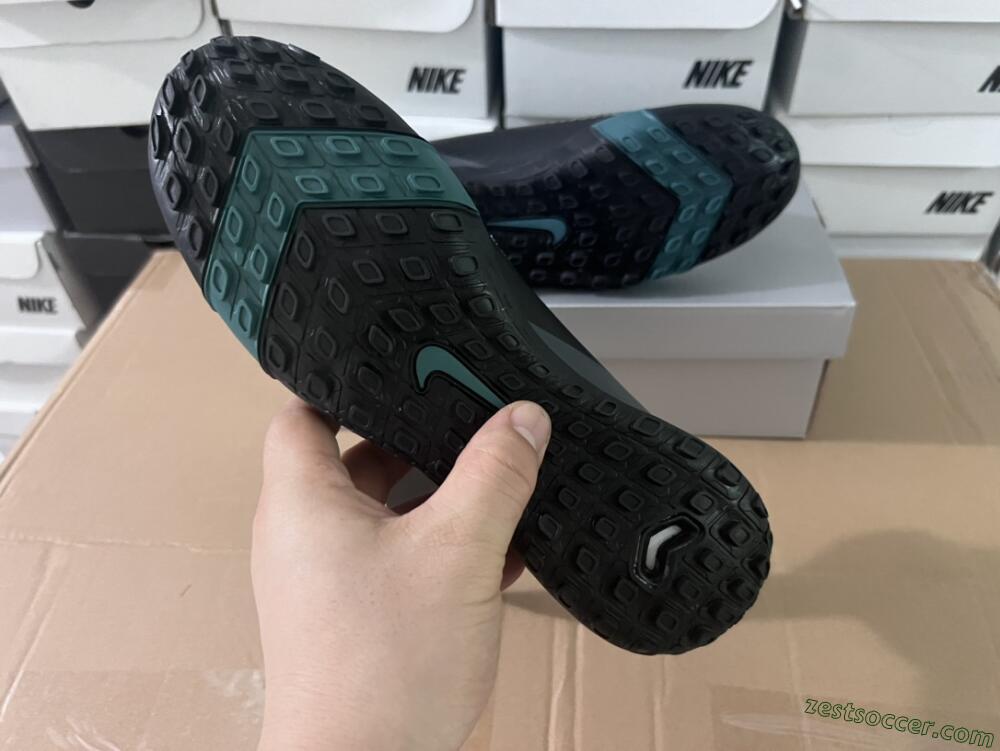 Nike Air Zoom Mercurial Superfly 10 Elite TF High-Tops Soccer Shoes - Black/Green/Silver