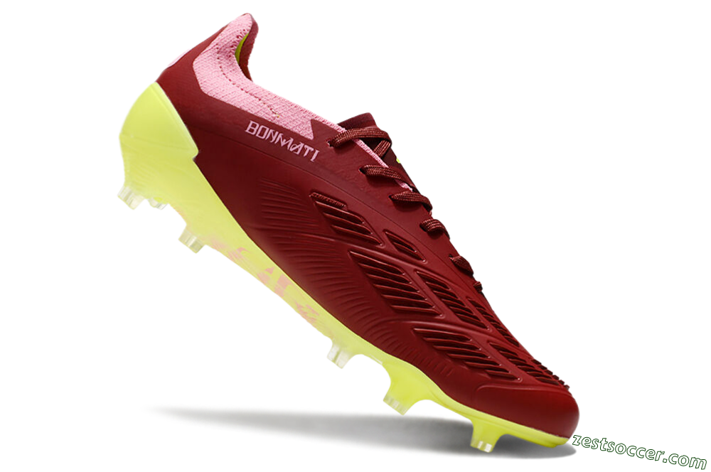 Adidas Predator 24 Elite FG Low-Tops Soccer Cleats - Red/Pink/Yellow 4