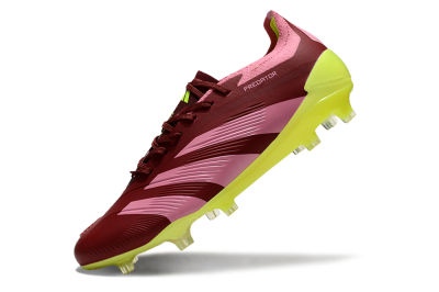 Adidas Predator 24 Elite FG Low-Tops Soccer Cleats - Red/Pink/Yellow