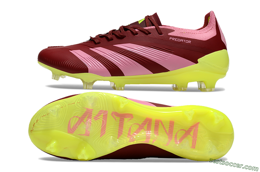 Adidas Predator 24 Elite FG Low-Tops Soccer Cleats - Red/Pink/Yellow 1