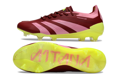 Adidas Predator 24 Elite FG Low-Tops Soccer Cleats - Red/Pink/Yellow