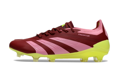 Adidas Predator 24 Elite FG Low-Tops Soccer Cleats - Red/Pink/Yellow