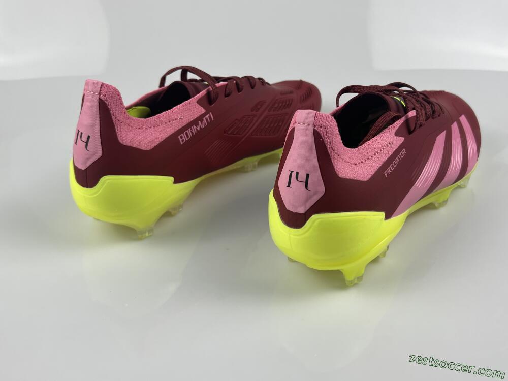 Adidas Predator 24 Elite FG Low-Tops Soccer Cleats - Red/Pink/Yellow