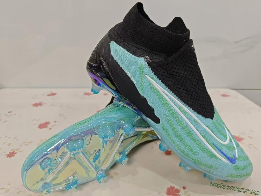 Nike Phantom GX Elite FG High-Tops Soccer Cleats - Blue/Black