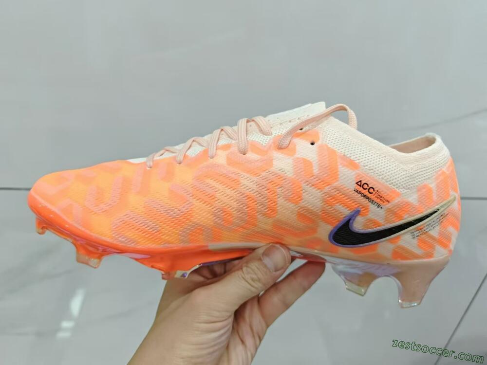 Nike Air Zoom Mercurial Vapor 15 Elite FG Low-Tops Soccer Cleats - Orange/Black/Purple