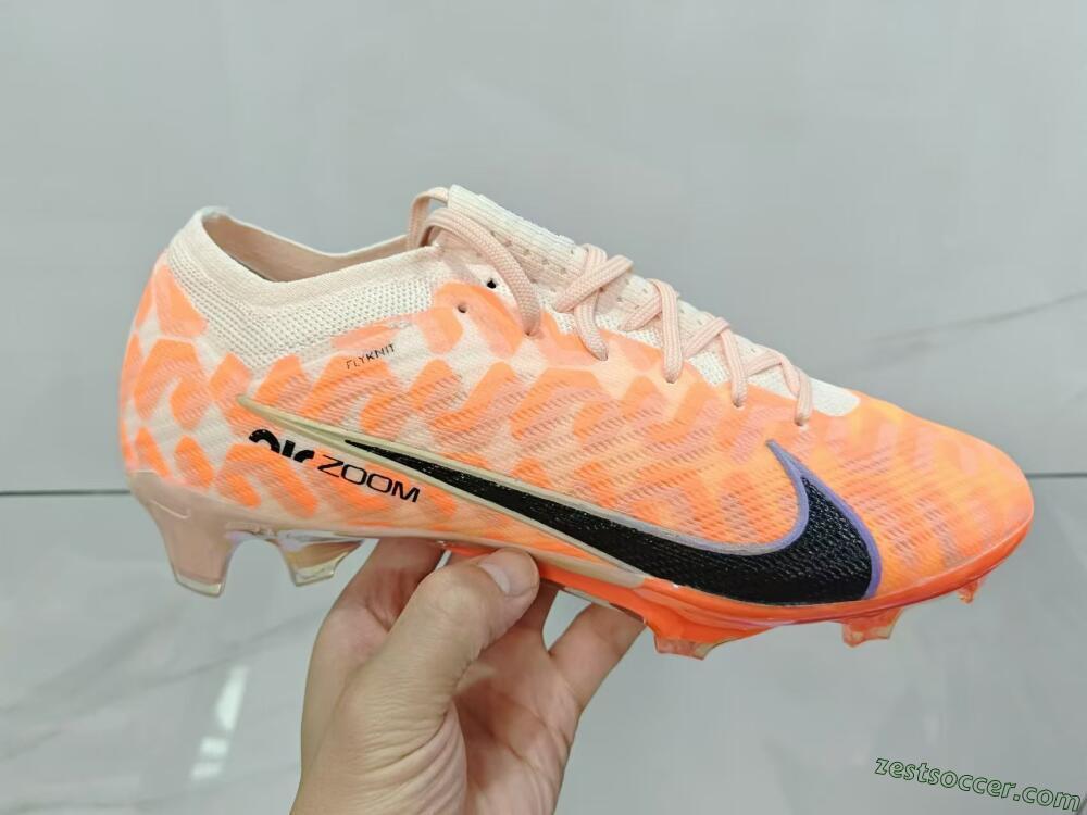 Nike Air Zoom Mercurial Vapor 15 Elite FG Low-Tops Soccer Cleats - Orange/Black/Purple