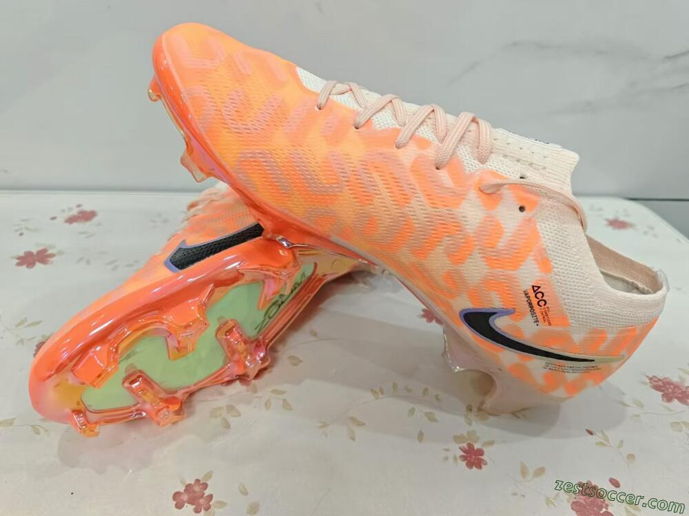 Nike Air Zoom Mercurial Vapor 15 Elite FG Low-Tops Soccer Cleats - Orange/Black/Purple