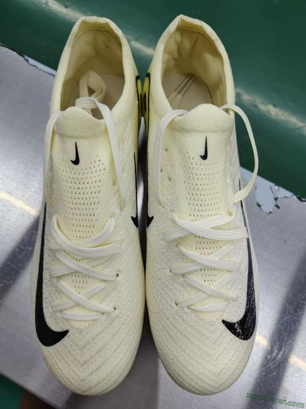 Nike Air Zoom Mercurial Vapor 16 Elite FG Low-Tops Soccer Cleats - Beige/Black/Yellow