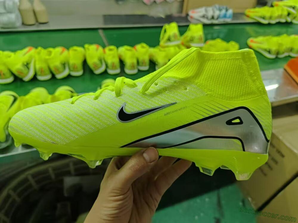 Nike Air Zoom Mercurial Superfly 16 Elite FG High-Tops Soccer Cleats - Yellow/Sliver/Black