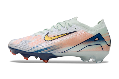 Nike Air Zoom Mercurial Vapor 16 Elite FG Low-Tops Soccer Cleats - White/Pink/Blue