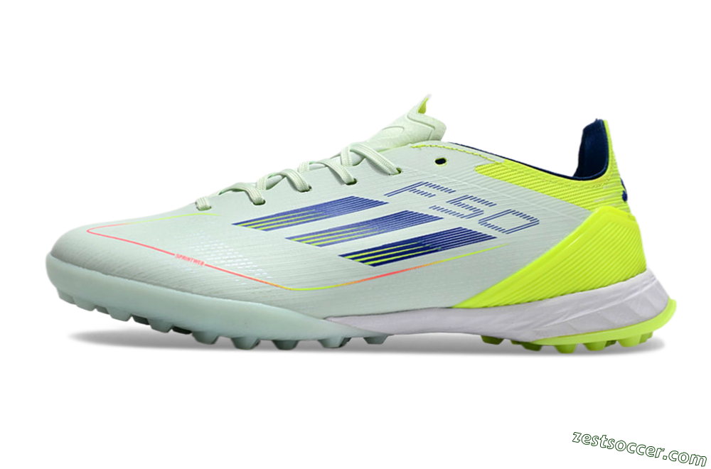 Adidas F50 Elite TF Low-Tops Soccer Shoes - Jade/Blue/Yellow 2
