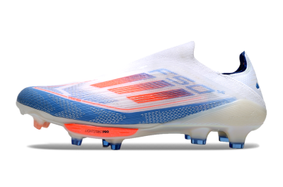 Adidas F50+ Lightstrike Pro Laceless FG Low-Tops Soccer Cleats - White/Red/Blue