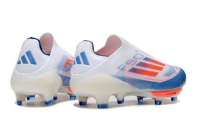 Adidas F50+ Lightstrike Pro Laceless FG Low-Tops Soccer Cleats - White/Red/Blue