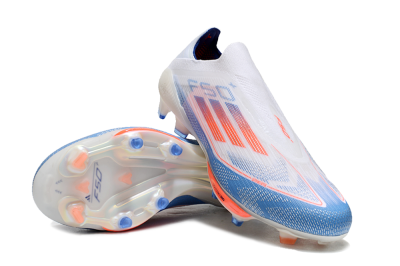 Adidas F50+ Lightstrike Pro Laceless FG Low-Tops Soccer Cleats - White/Red/Blue