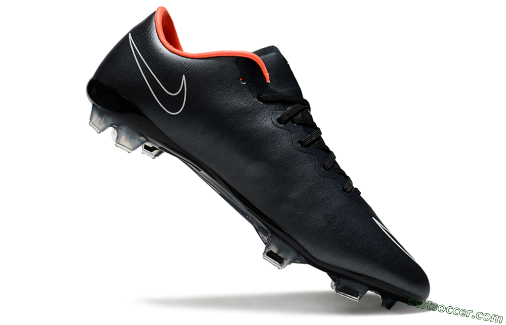 Nike Mercurial Vapor 10 FG Low-Tops Soccer Cleats - Black/White/Orange 4