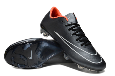 Nike Mercurial Vapor 10 FG Low-Tops Soccer Cleats - Black/White/Orange