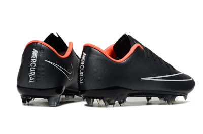 Nike Mercurial Vapor 10 FG Low-Tops Soccer Cleats - Black/White/Orange