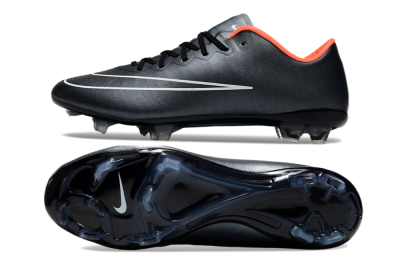 Nike Mercurial Vapor 10 FG Low-Tops Soccer Cleats - Black/White/Orange