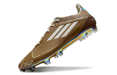 Adidas F50 Elite FG Low-Tops Soccer Cleats - Brown/White/Blue