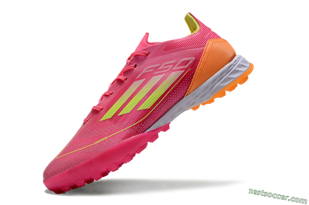 Adidas F50 Elite TF Low-Tops Soccer Shoes - Pink/Yellow/Orange 5