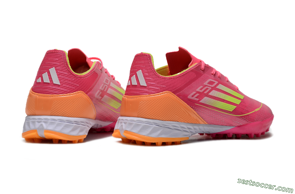 Adidas F50 Elite TF Low-Tops Soccer Shoes - Pink/Yellow/Orange 6