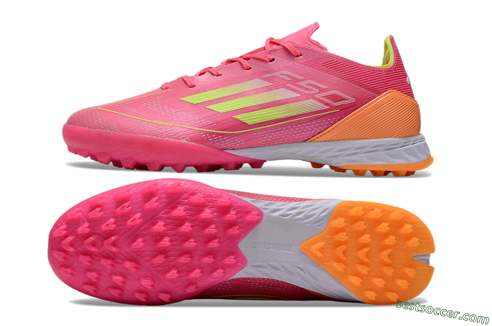 Adidas F50 Elite TF Low-Tops Soccer Shoes - Pink/Yellow/Orange 1