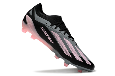 Adidas X Crazyfast.1 FG Low-Tops Soccer Cleats - Grey/Black/Pink