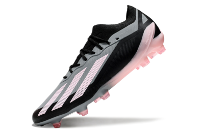Adidas X Crazyfast.1 FG Low-Tops Soccer Cleats - Grey/Black/Pink