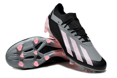 Adidas X Crazyfast.1 FG Low-Tops Soccer Cleats - Grey/Black/Pink