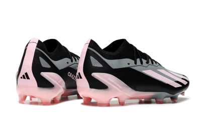 Adidas X Crazyfast.1 FG Low-Tops Soccer Cleats - Grey/Black/Pink