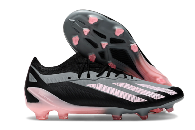 Adidas X Crazyfast.1 FG Low-Tops Soccer Cleats - Grey/Black/Pink