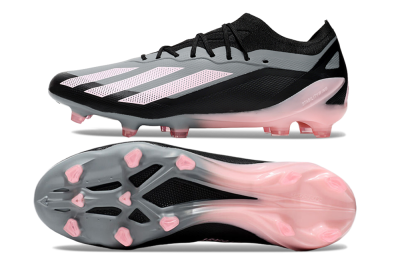Adidas X Crazyfast.1 FG Low-Tops Soccer Cleats - Grey/Black/Pink