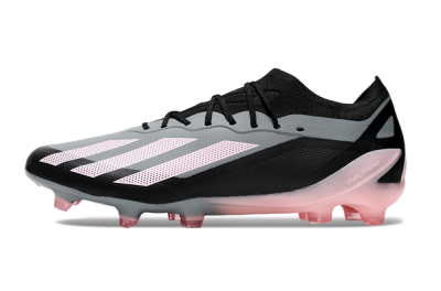 Adidas X Crazyfast.1 FG Low-Tops Soccer Cleats - Grey/Black/Pink