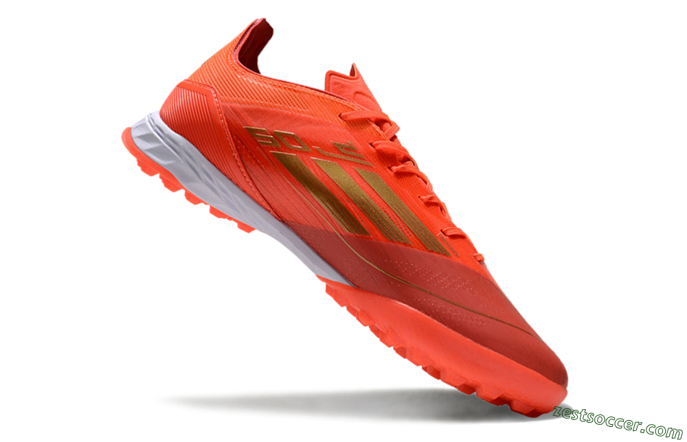 Adidas F50 Elite TF Low-Tops Soccer Shoes - Red/Gold/White 4