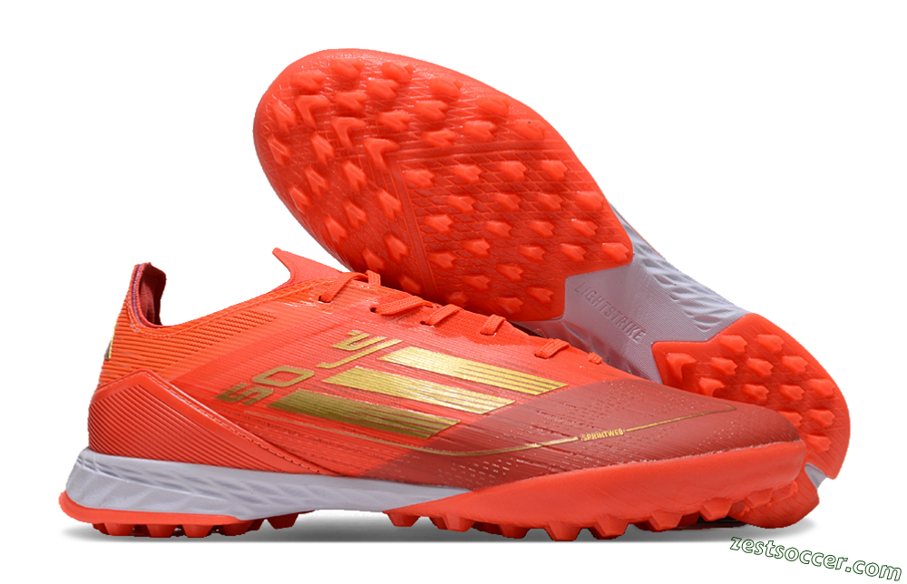 Adidas F50 Elite TF Low-Tops Soccer Shoes - Red/Gold/White 0