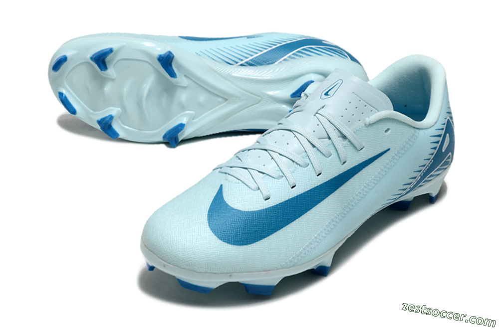 Nike Air Zoom Mercurial Vapor 16 Academy FG Low-Tops Soccer Cleats - Jade/Blue/White 3