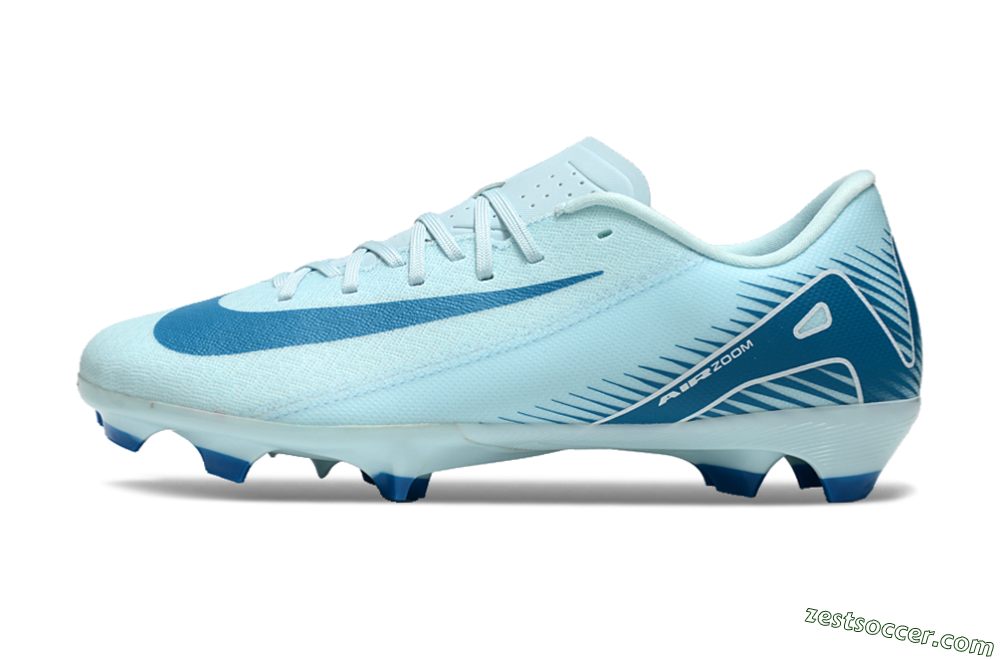 Nike Air Zoom Mercurial Vapor 16 Academy FG Low-Tops Soccer Cleats - Jade/Blue/White 2