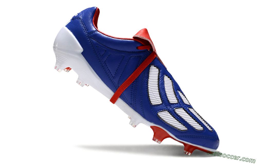 Adidas Predator Mutator Mania Tormentor Tongue FG Low-Tops Soccer Cleats - Blue/White/Red 4