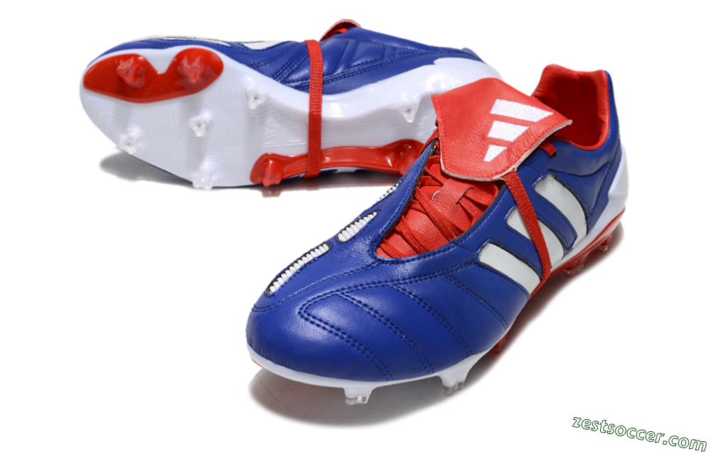 Adidas Predator Mutator Mania Tormentor Tongue FG Low-Tops Soccer Cleats - Blue/White/Red 3