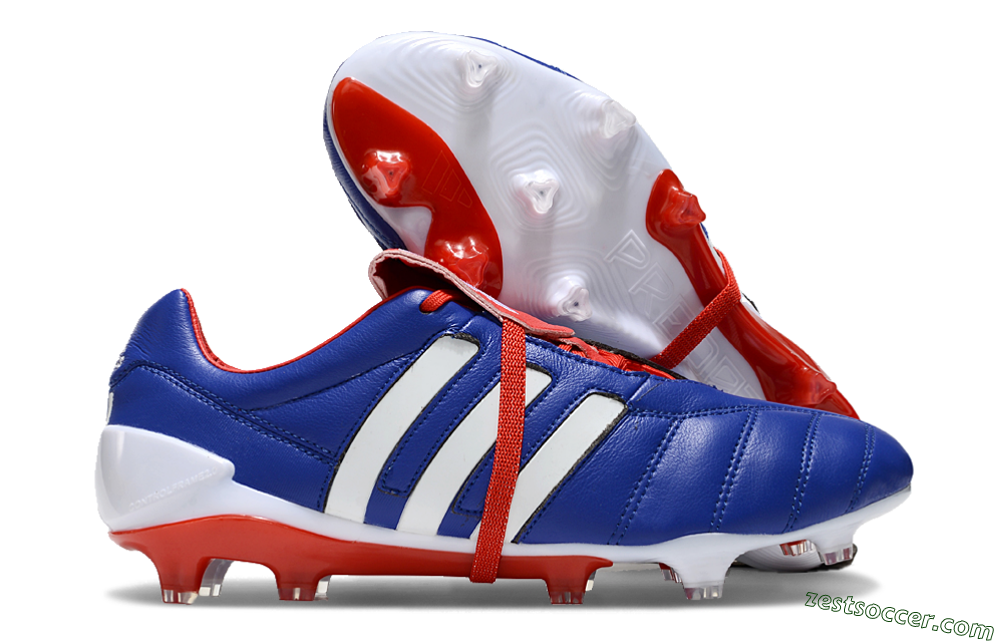 Adidas Predator Mutator Mania Tormentor Tongue FG Low-Tops Soccer Cleats - Blue/White/Red 0