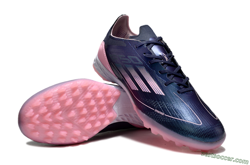 Adidas F50 Elite TF Low-Tops Soccer Shoes - Blue/Pink/White 3
