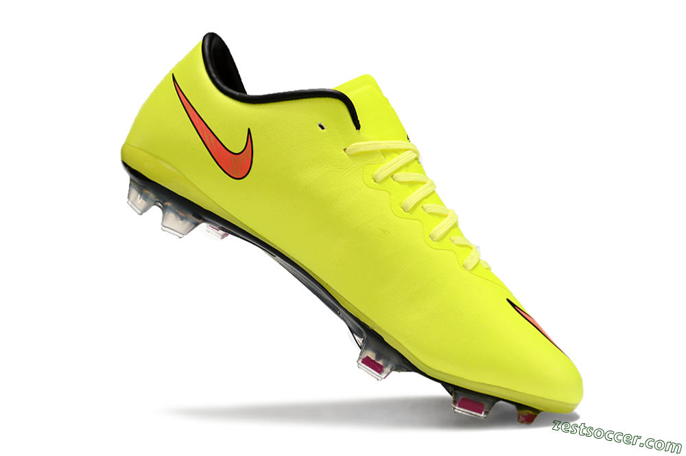 Nike Mercurial Vapor 10 FG Low-Tops Soccer Cleats - Yellow/Black/Red 4