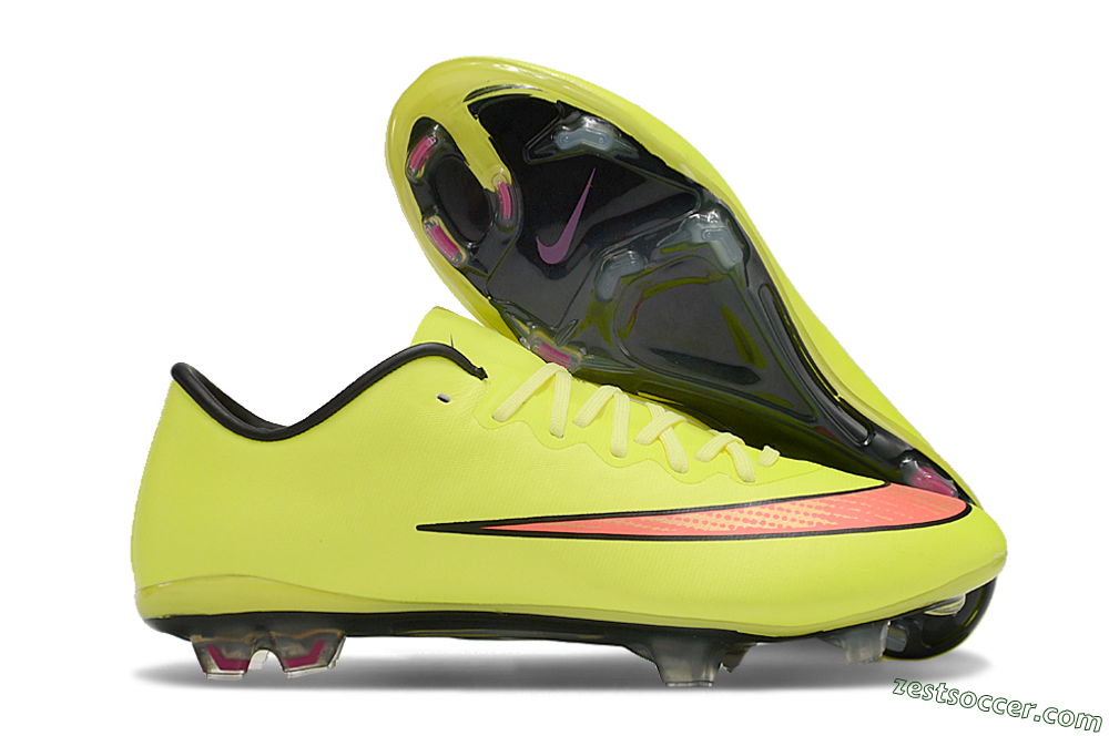 Nike Mercurial Vapor 10 FG Low-Tops Soccer Cleats - Yellow/Black/Red 0