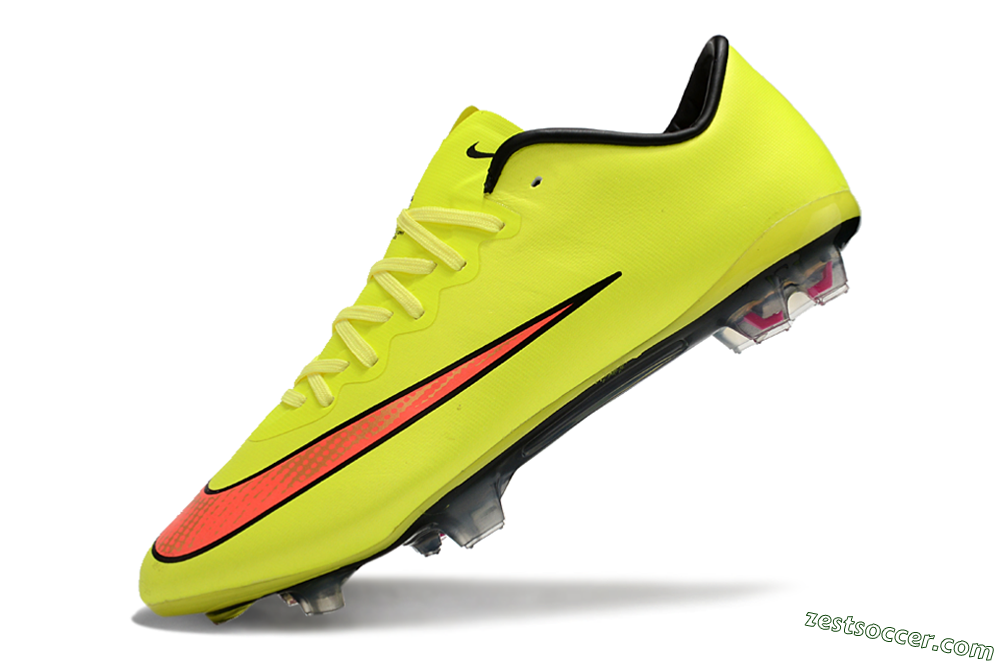 Nike Mercurial Vapor 10 FG Low-Tops Soccer Cleats - Yellow/Black/Red 5