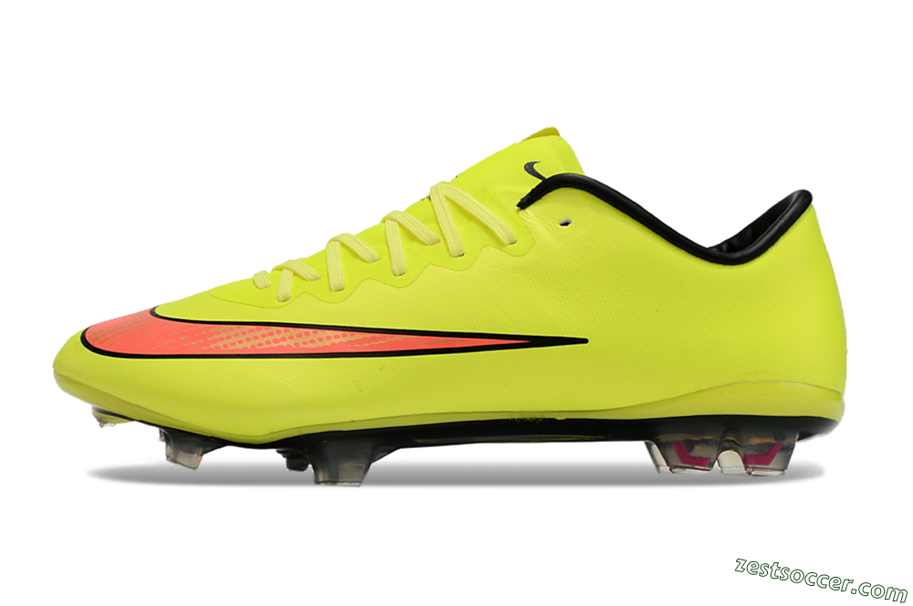 Nike Mercurial Vapor 10 FG Low-Tops Soccer Cleats - Yellow/Black/Red 2