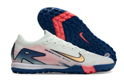 Nike Air Zoom Mercurial Vapor 16 Elite TF Low-Tops Soccer Shoes - White/Pink/Blue