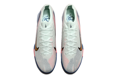 Nike Air Zoom Mercurial Vapor 16 Elite TF Low-Tops Soccer Shoes - White/Pink/Blue